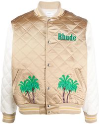 Rhude - ホワイト&タン St. Barts ボンバージャケット - Lyst