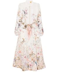 Zimmermann - "Rebellion" Button Midi Dress - Lyst