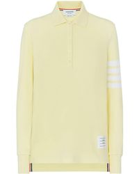 Thom Browne - 4-Bar Long-Sleeved Polo Top - Lyst