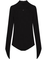 Courreges - Mock Neck Knitted Top - Lyst