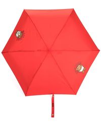 Paraguas con motivo Teddy de Moschino de color Rojo Mujer Accesorios de Paraguas de 