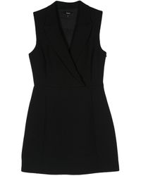 Theory - Crepe Fitted Mini Dress - Lyst