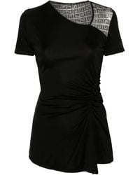 Givenchy - 4G-Lace Draped Top - Lyst