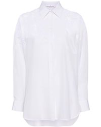Ermanno Scervino - Floral-lace Detail Silk Shirt - Lyst