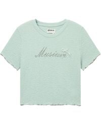 Musium Div. - Top Crop Con Ricamo - Lyst