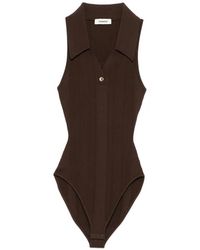 Sandro - Polo-Collar Bodysuit - Lyst