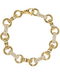 Azlee - Robust-Motif Diamond Bracelet - Lyst