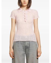 Haikure - Laurie Cable-Knit Polo Shirt - Lyst
