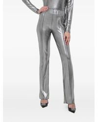 Notes Du Nord - Metallic-Ribbed Trousers - Lyst