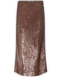 Gaelle Paris - Sequin-Embellished Midi Skirt - Lyst
