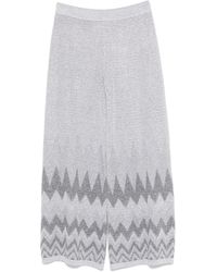 D.exterior - Chevron-Knit Trousers - Lyst