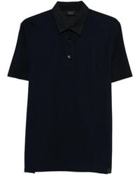 Brioni - Contrast-Collar Polo Shirt - Lyst