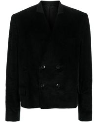 Martine Rose - Collarless Double-breasted Corduroy Blazer - Lyst
