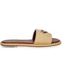 Love Moschino - Woven Heart-Plaque Sandals - Lyst