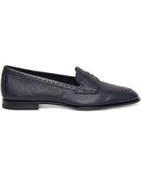 Santoni - Round-Toe Penny Loafers - Lyst