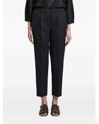 Peserico - Side-Stripe Pressed-Crease Trousers - Lyst
