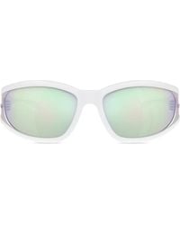 DIESEL - Logo-Plaque Wraparound Sunglasses - Lyst