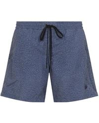 Brioni - Patterned Drawstring Swim Shorts - Lyst