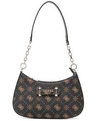 Guess - Carrie Monogram Chain Shoulder Bag - Lyst
