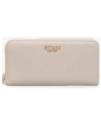 Guess - Amorette Logo-Plaque Zip-Around Wallet - Lyst