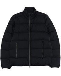 Emporio Armani - Waterafstotend Gewatteerd Nylon Donsjack Met Jacquard Logo Letters - Lyst