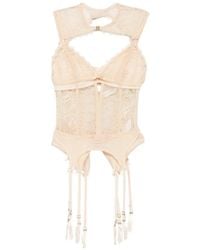 Zimmermann - Lace-Trim Corset Top - Lyst