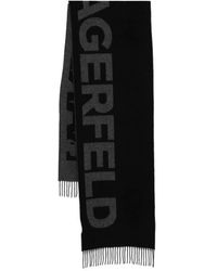 Karl Lagerfeld - Bufanda con placa del logo - Lyst