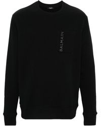 Balmain - Katoenen Sweater Met Logo - Lyst