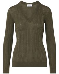 Liu Jo - Wool Sweater With V-Neck - Lyst