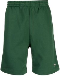 Lacoste - Logo-Patch Cotton Blend Track Shorts - Lyst