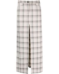 Patrizia Pepe - Check-pattern Maxi Skirt - Lyst