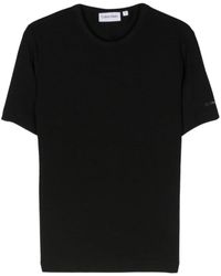 Calvin Klein - Logo-patch Fine-ribbed T-shirt - Lyst
