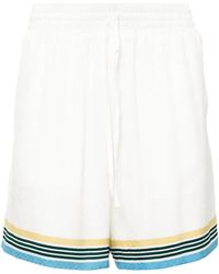 CASABLANCA - Silk Shorts With Drawstrings - Lyst
