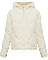 Moncler - Arvouinne Hooded Triangle-Quilted Short Down Jacket - Lyst