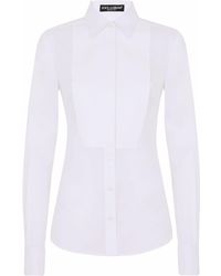 Dolce & Gabbana - Stretch-poplin Tuxedo Shirt - Lyst