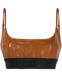 The Mannei - Catalina Cropped Leather Top - Lyst