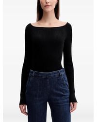 Benetton - Ribbed-Knit Boat-Neck Sweater - Lyst