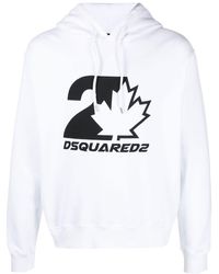 DSquared² - Logo Cotton Hoodie - Lyst