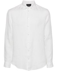 Emporio Armani - Linen Shirt - Lyst