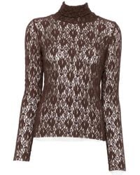 Dixie - Lace-Knit Roll-Neck Top - Lyst