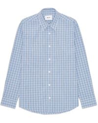NN07 - Quinsy Check-Pattern Long-Sleeve Shirt - Lyst