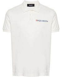 DSquared² - Pikee-Poloshirt mit Logo-Print - Lyst