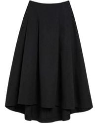 Ami Paris - Pleated High-Low Skirt - Lyst