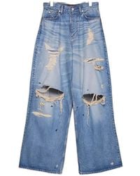 MASU - Distressed Wide-Leg Jeans - Lyst