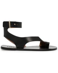 Atp Atelier - Aquara Cut-out Leather Sandals - Lyst