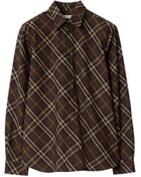 Burberry - Cotton Check Shirt - Lyst