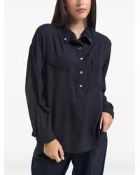 Pinko - Blouse With Pockets And Buttons - Lyst