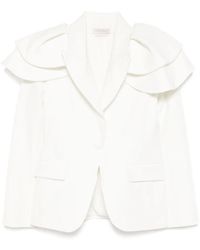 Saiid Kobeisy - Ruffled Tailored Blazer - Lyst