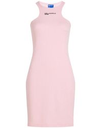 KARL LAGERFELD - Ribbed Logo Midi Dress - Lyst
