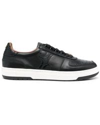 Billionaire - Logo-Detail Leather Sneakers - Lyst